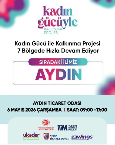 Aydın’da kadın girişimciliğini güçlendirmeye yönelik önemli bir adım atılıyor. Kadınların ekonomik hayatta ve dış ticarette daha aktif rol almasını hedefleyen Kadın Gücüyle Kalkınma Projesi kapsamında düzenlenecek eğitim programı, 6 Mayıs’ta Aydın’da katılımcılarla buluşacak.