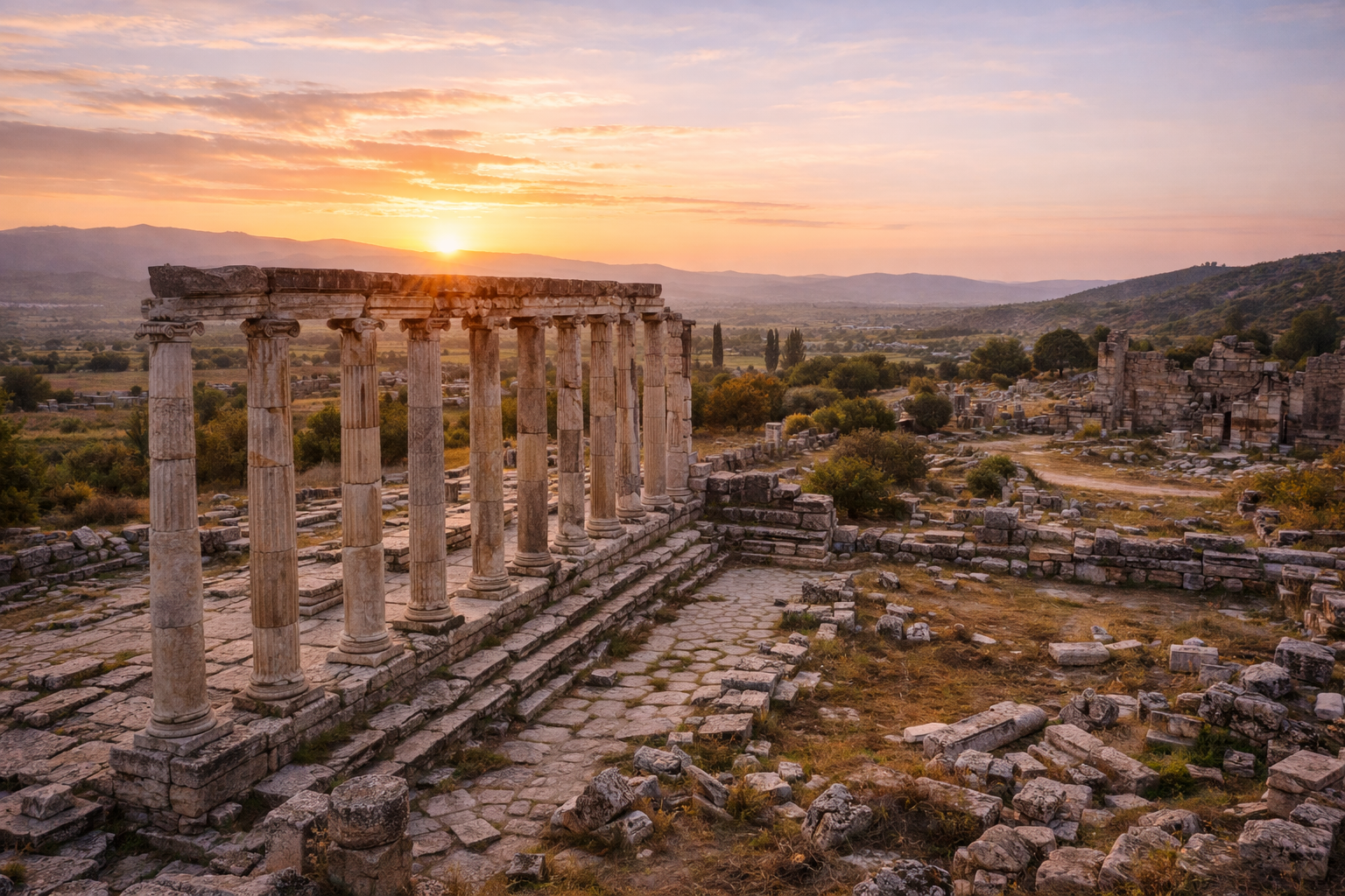 Aydın Magnesia Antik Kenti Artemis Tapınağı kalıntıları