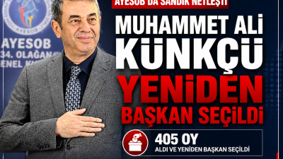 AYESOB 34. Olağan Genel Kurulu’nda sandık sonuçlandı. Mevcut başkan Muhammet