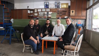 Efeler Belediye Başkanı Anıl Yetişkin, Üçüncü Sanayi Sitesi’nde esnafla bir