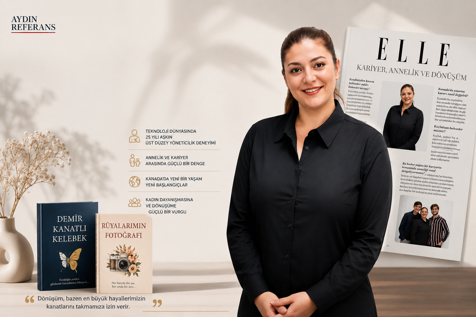 Aydınlı yönetici ve yazar Nilay Yılmaz Durmaz, Elle Dergisi’nde yayımlanan