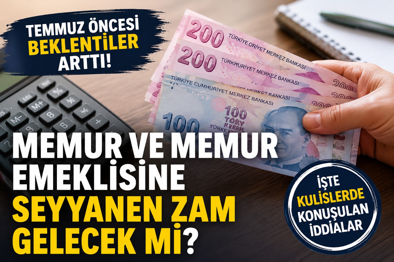 Temmuz ayı yaklaşırken memur ve memur emeklilerinin gündeminde seyyanen zam