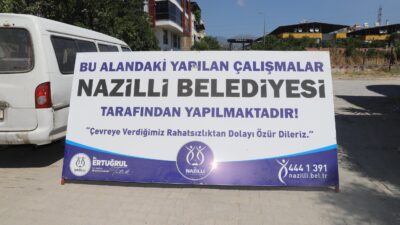 Nazilli Belediyesi, Aydoğdu Mahallesi'nde yaklaşık bin metrelik güzergahta sıcak asfalt