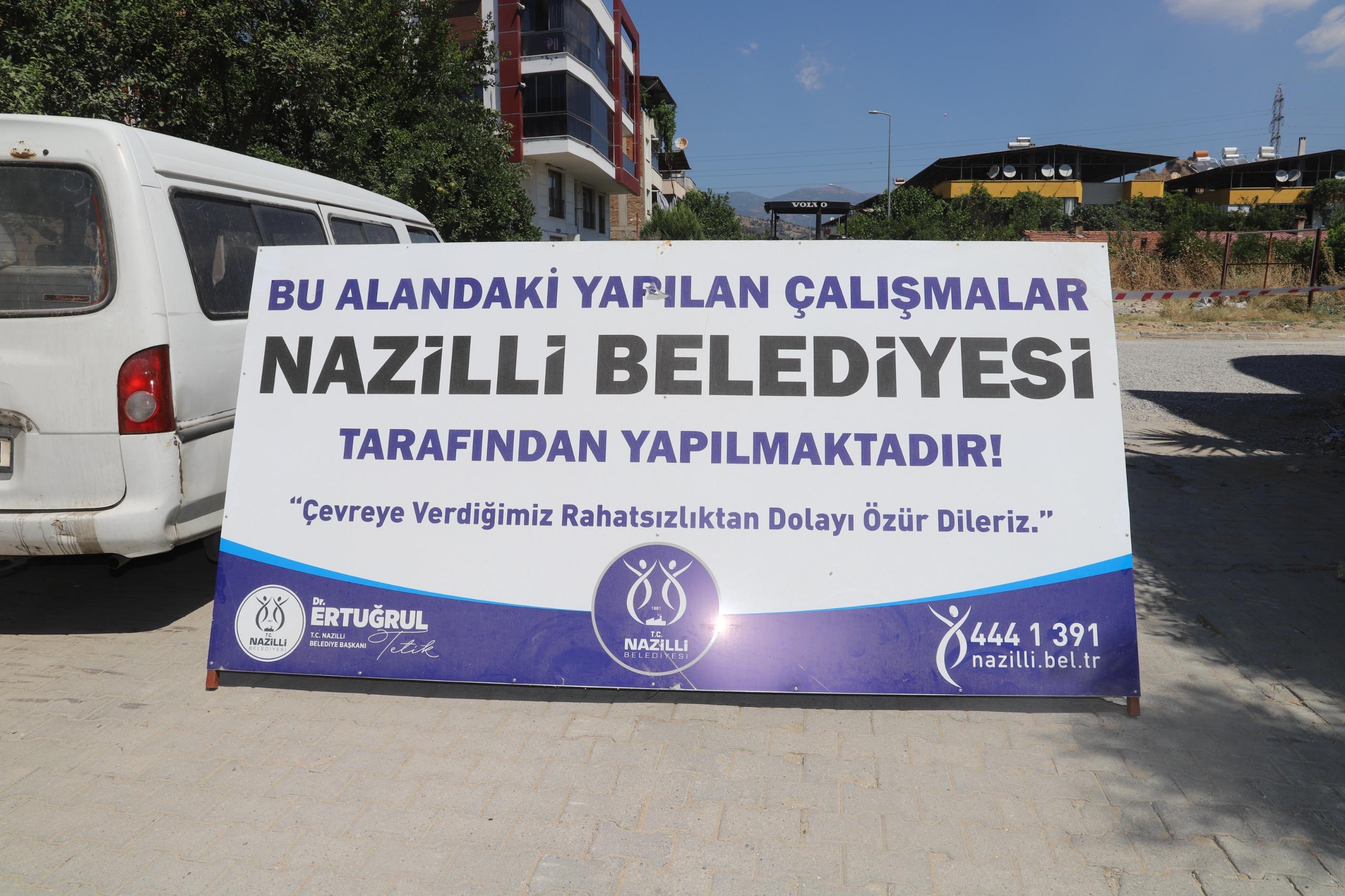 Nazilli Belediyesi, Aydoğdu Mahallesi'nde yaklaşık bin metrelik güzergahta sıcak asfalt