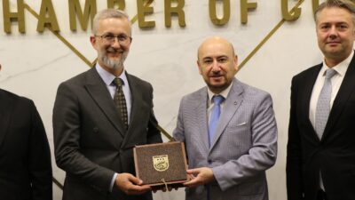 Ukrayna Ankara Büyükelçisi Naryman Dzhelialov ve beraberindeki heyet, Aydın Ticaret