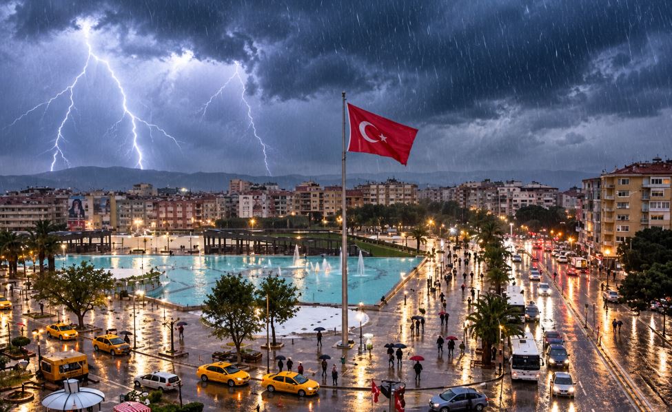 Meteoroloji Genel Müdürlüğü, 27 Eylül Pazar günü Aydın genelinde kuvvetli