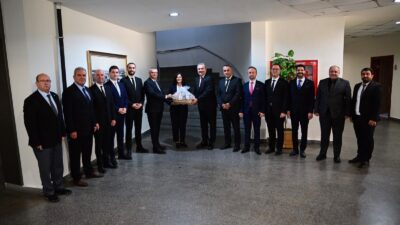 Nazilli Ticaret Odası Başkanı Özen Akgün, Meclis Başkanı Ahmet Uluhan